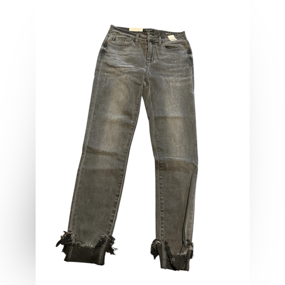 Judy Blue destroyed cuff black skinny high rise jeans nwt